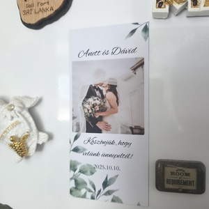 Köszönőajándék mágnes - egyedi fotóval és felirattal - esküvő - emlék & ajándék - köszönőajándék - Meska.hu