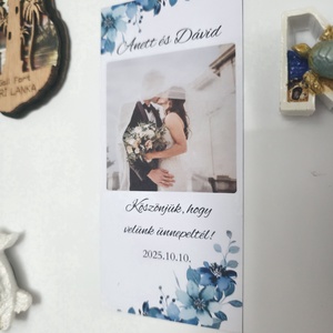Köszönőajándék mágnes - egyedi fotóval és felirattal - esküvő - emlék & ajándék - köszönőajándék - Meska.hu