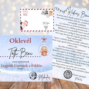 Levél a Mikulástól + Legjobb gyermek oklevél - karácsony - mikulás - mikulás ajándékok - Meska.hu