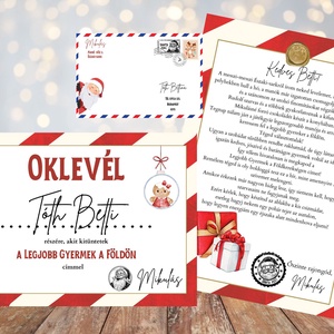 Levél a Mikulástól + Legjobb gyermek oklevél - Meska.hu