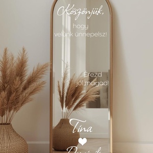 Esküvői tükör matrica - szivecskés motívummal, Esküvő, Dekoráció, Tábla & Jelzés, Fotó, grafika, rajz, illusztráció, MESKA