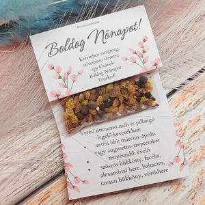 Nőnapi ajándék virágmag - otthon & életmód - papír, írószer - ajándékozás kellékei - ajándékkísérő - Meska.hu