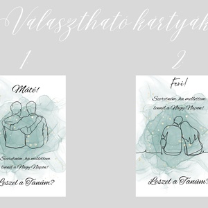 Férfi tanú felkérő box - mini - esküvő - meghívó & kártya - tanú felkérő - Meska.hu