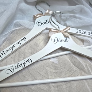 Névre szóló vállfa , Esküvő, Ruha, Vállfa, Fotó, grafika, rajz, illusztráció, MESKA