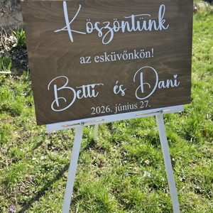 Esküvői köszöntő tábla 60x40cm - esküvő - dekoráció - tábla & jelzés - Meska.hu