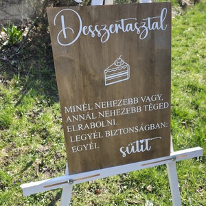 Desszertasztal tábla, Esküvő, Dekoráció, Tábla & Jelzés, Famegmunkálás, MESKA