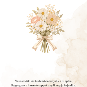 Anyák napi ajándék lap - méhlegelő virágmagokkal fiolában - Meska.hu