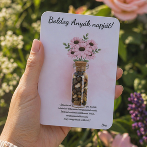 Anyák napi ajándék lap - méhlegelő virágmagokkal fiolában, Otthon & Életmód, Papír, írószer, Ajándékozás kellékei, Ajándékkísérő, Mindenmás, MESKA