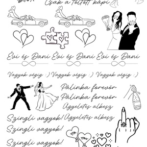 Esküvői tetováló sarok - lemosható, ideiglenes - esküvő - emlék & ajándék - köszönőajándék - Meska.hu
