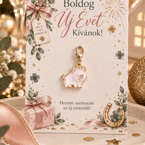 Szilveszteri ajándék - kismalac kulcstartó - Meska.hu