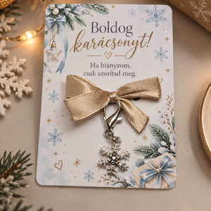 Karácsonyi apróság - hópihés kulcstartó - Meska.hu