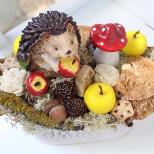 Sünis őszi asztaldísz, dekoráció, kaspóban. - otthon & életmód - dekoráció - Meska.hu