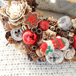 Merry christmas- Cicás karácsonyi KOPOGTATÓ, ajtódísz, koszorú - karácsony - adventi díszek - adventi ajtódísz - Meska.hu