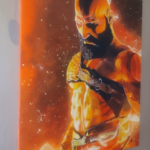 Kratos a God of War-ból! 90x70cm akril vászonkép! - művészet - festmény - akril - Meska.hu
