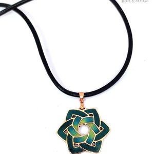 Kelta - Druida bronz tűzzománc medál, türkizzöld, Ékszer, Nyaklánc, Medálos nyaklánc, Ékszerkészítés, Tűzzománc, MESKA
