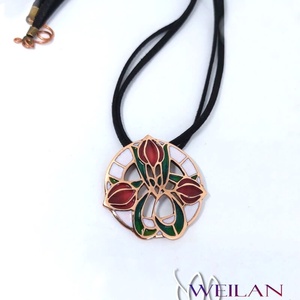 Hej' tulipán - Körtánc bronz medál - piros-fehér-zöld (nagy méret) - ékszer - nyaklánc - medál - Meska.hu