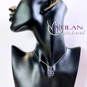 Tradició - Matyó - Rózsa ezüst tűzzománc medál, kicsi, sötétkék - ékszer - nyaklánc - medál - Meska.hu Tradició - Matyó - Rózsa ezüst tűzzománc medál, kicsi, sötétkék - ékszer - nyaklánc - medál - Meska.hu