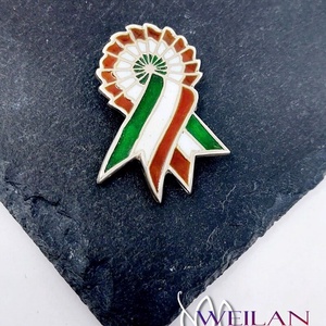 Tűzzománc kokárda, ezüst tűzzománc kitűző - ékszer - kitűző és bross - Meska.hu