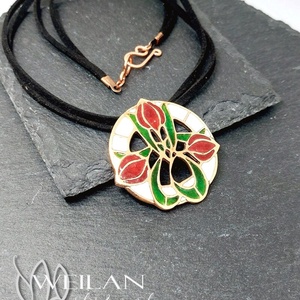 Hej' tulipán - Körtánc bronz medál - piros-fehér-zöld (nagy méret) - Meska.hu