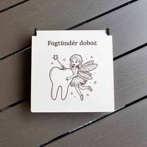 Fogtündér doboz  Egyedi fa fogtartó emlékláda gyermekeknek, Otthon & Életmód, Dekoráció, Asztal és polc dekoráció, Díszdoboz, , MESKA