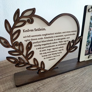 Gravírozott szülőköszöntő ajándék fényképtartóval  menyasszonytól vagy vőlegénytől - esküvő - emlék & ajándék - köszönőajándék - Meska.hu