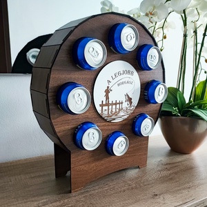 Egyedi fa sörösdoboz tartó hordó, Otthon & Életmód, Konyhafelszerelés, tálalás, Italos kellékek, Sörtartó, , MESKA