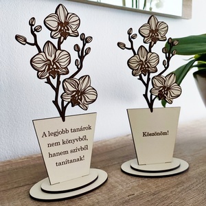 Egyedi fa orchidea dísz - Meska.hu