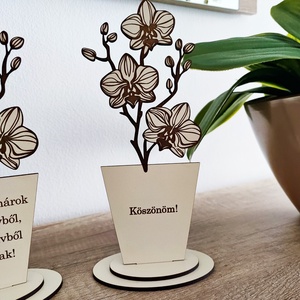 Egyedi fa orchidea dísz - otthon & életmód - dekoráció - asztal és polc dekoráció - asztaldísz - Meska.hu