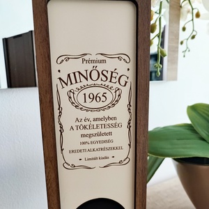 Prémium fa bortartó díszdoboz gravírozott felirattal  évszámos ajándék - otthon & életmód - konyhafelszerelés, tálalás - tálalás - bortartó - Meska.hu