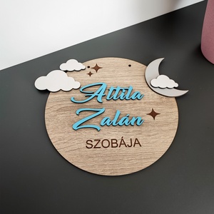 Egyedi névtábla gyerekszobába, Otthon & Életmód, Dekoráció, Ajtó- és ablak dekoráció, Ajtótábla, , MESKA