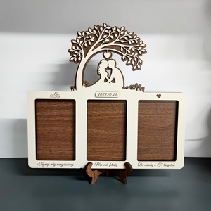 Egyedi fa képkeret - szülőknek ajándékba - esküvő - emlék & ajándék - szülőköszöntő ajándék - Meska.hu