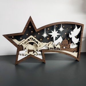 Karácsonyi csillag  Betlehem világítással - Meska.hu