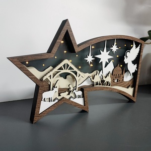 Karácsonyi csillag  Betlehem világítással - karácsony - karácsonyi lakásdekoráció - karácsonyi falu, házikó - Meska.hu