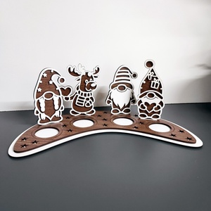 Karácsonyi gyertyatartó manókkal és rénszarvassal - karácsony - karácsonyi lakásdekoráció - karácsonyi illatgyertya, mécses - Meska.hu