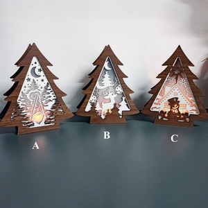 Karácsonyi fenyőfa gyertyatartó szett - karácsony - karácsonyi lakásdekoráció - karácsonyi fénydekoráció - Meska.hu