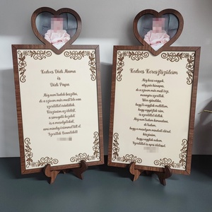 Személyre szabható fényképes fa tábla - Meska.hu