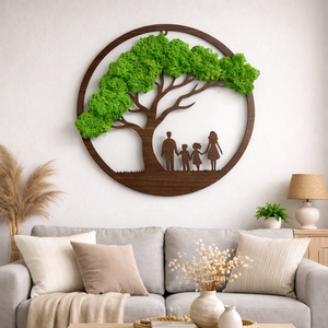 Moha Életfa � fa dekoráció természetes stabilizált mohával - Meska.hu