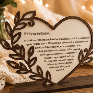 Gravírozott szülőköszöntő ajándék fényképtartóval � menyasszonytól vagy vőlegénytől - esküvő - emlék & ajándék - köszönőajándék - Meska.hu