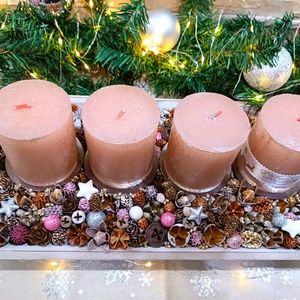 Bronz, nagyobb méretű adventi koszorú - karácsony - adventi díszek - adventi koszorú - Meska.hu