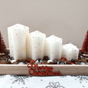 Csillag alakú gyertyás, nagyobb méretű adventi koszorú - karácsony - adventi díszek - adventi koszorú - Meska.hu