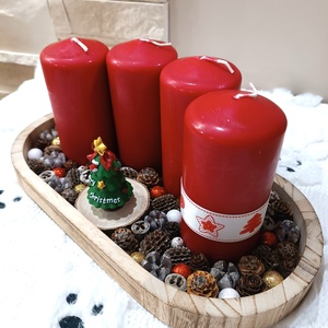Közepes méretű piros adventi koszorú kis fenyőfával - karácsony - adventi díszek - adventi koszorú - Meska.hu Közepes méretű piros adventi koszorú kis fenyőfával - karácsony - adventi díszek - adventi koszorú - Meska.hu