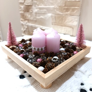 Közepes méretű, rózsaszín adventi koszorú - karácsony - adventi díszek - adventi koszorú - Meska.hu Közepes méretű, rózsaszín adventi koszorú - karácsony - adventi díszek - adventi koszorú - Meska.hu