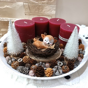 Nagyobb méretű kerek adventi koszorú bordó gyertyákkal - karácsony - adventi díszek - adventi koszorú - Meska.hu Nagyobb méretű kerek adventi koszorú bordó gyertyákkal - karácsony - adventi díszek - adventi koszorú - Meska.hu