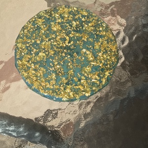 Arany pelyhes epoxi pohár alátét , Otthon & Életmód, Konyhafelszerelés, tálalás, Tálalás, Tányér- és poháralátét, Mindenmás, MESKA