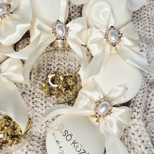 Karácsonyfa gömb brossal csomagban -6 db-os - karácsony - karácsonyi lakásdekoráció - karácsonyfadíszek - Meska.hu