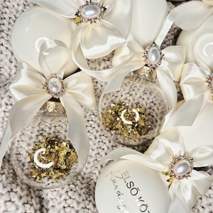 Karácsonyfa gömb brossal csomagban -6 db-os - karácsony - karácsonyi lakásdekoráció - karácsonyfadíszek - Meska.hu