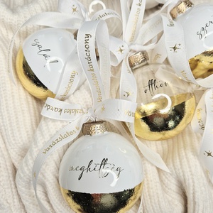 Aranyozott karácsonyfa gömb csomag-6 db-os - karácsony - karácsonyi lakásdekoráció - karácsonyfadíszek - Meska.hu