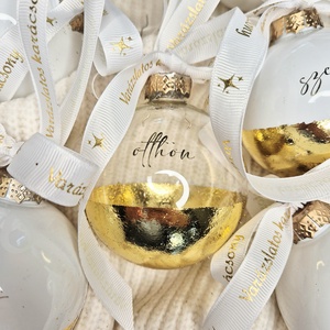 Aranyozott karácsonyfa gömb csomag-6 db-os - karácsony - karácsonyi lakásdekoráció - karácsonyfadíszek - Meska.hu