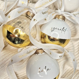 Aranyozott karácsonyfa gömb csomag-6 db-os - karácsony - karácsonyi lakásdekoráció - karácsonyfadíszek - Meska.hu