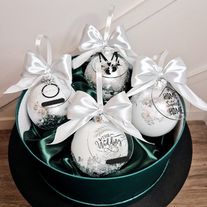 Füstfóliás karácsonyfa gömb bilétával, Karácsony, Karácsonyi lakásdekoráció, Karácsonyfadíszek, Decoupage, transzfer és szalvétatechnika, Fotó, grafika, rajz, illusztráció, MESKA